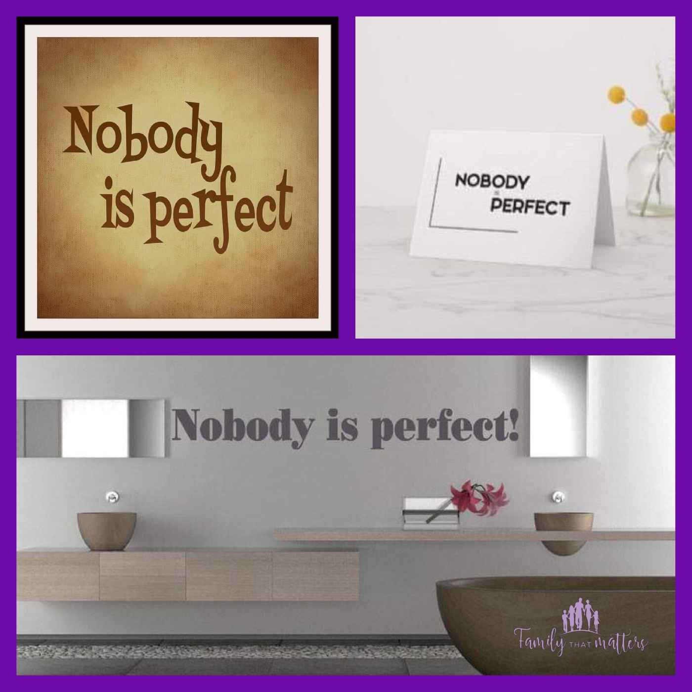 « Nobody is perfect » mais qu’en est-il de notre propre vie ?